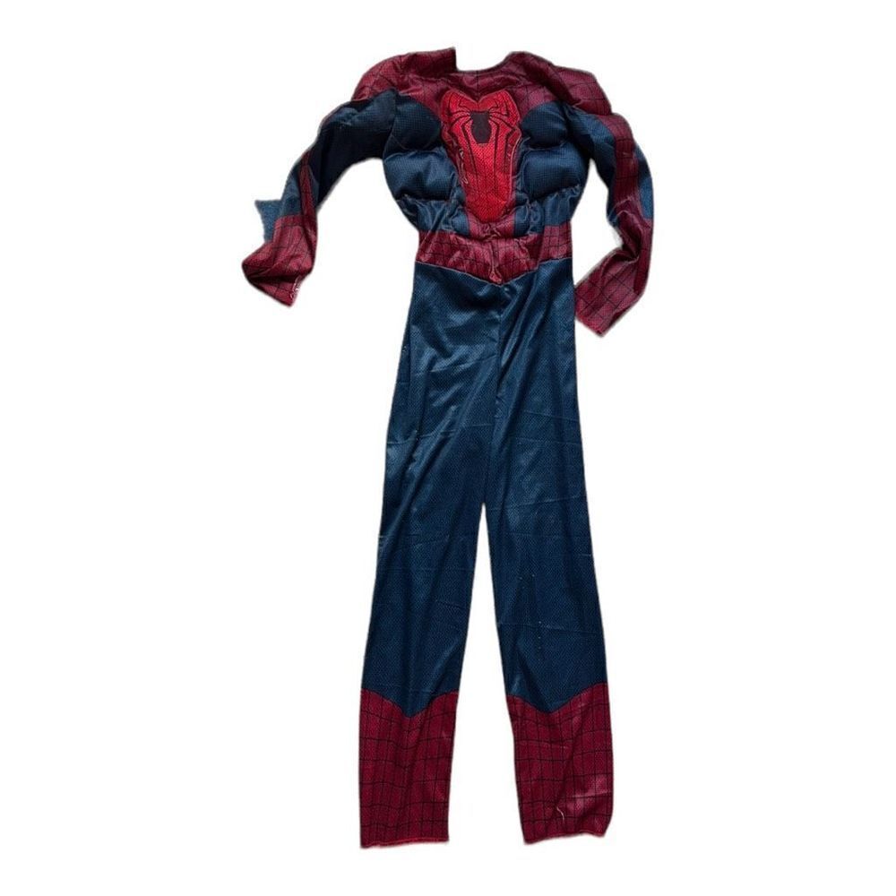 Youth Marvel Deluxe Muscle Amazing Spiderman 2 Costume  - Sz M 7/8 - Picture 1 of 3